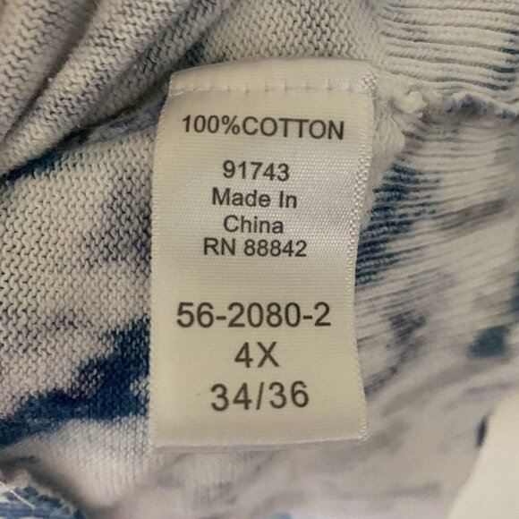 Woman Within Cardigan Sweater 4X Floral Cotton Button Up Short Sleeve Plus Size - Picture 6 of 12